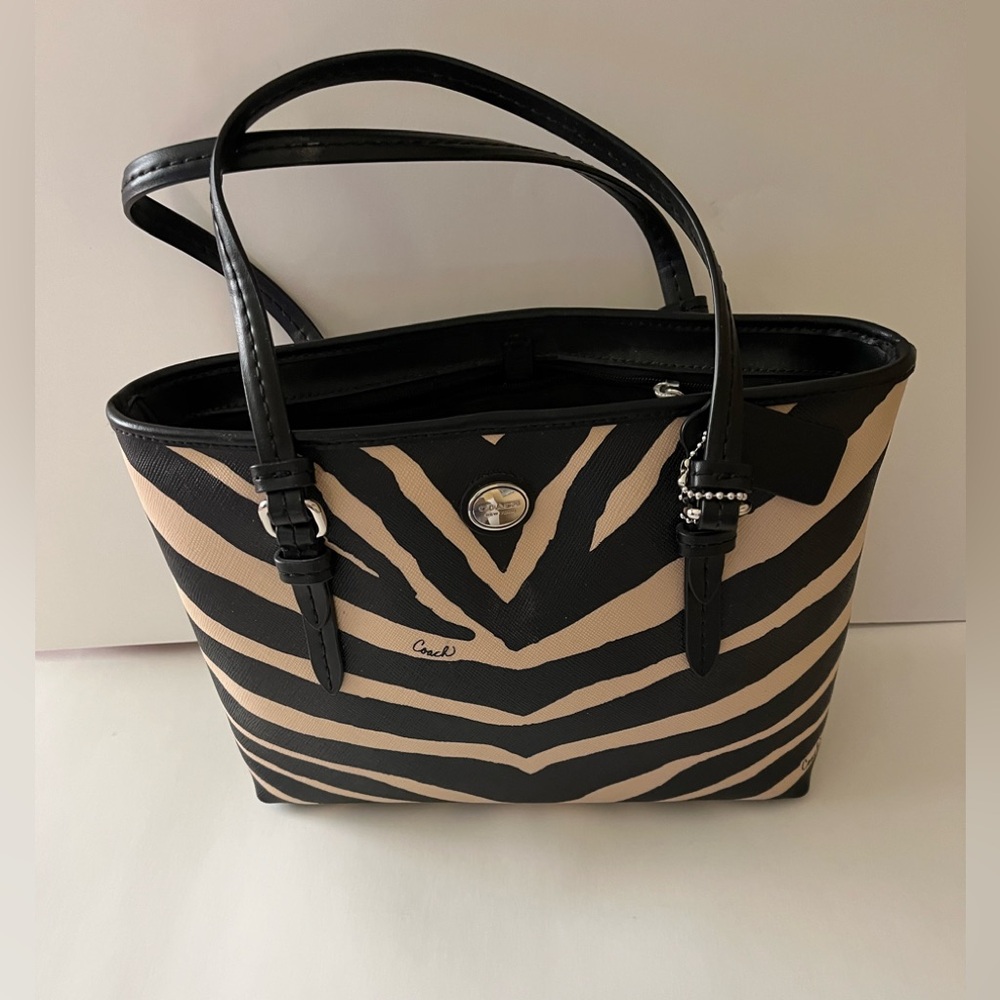 Coach small tote bag Black/Tan